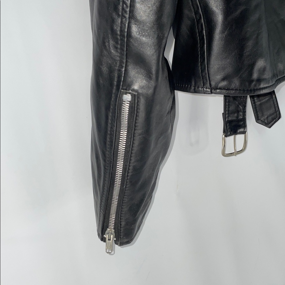 VINTAGE STEER BRAND GENUINE LEATHER MOTORCYCLE JACKET FTL-01-065 - Picture 5 of 10